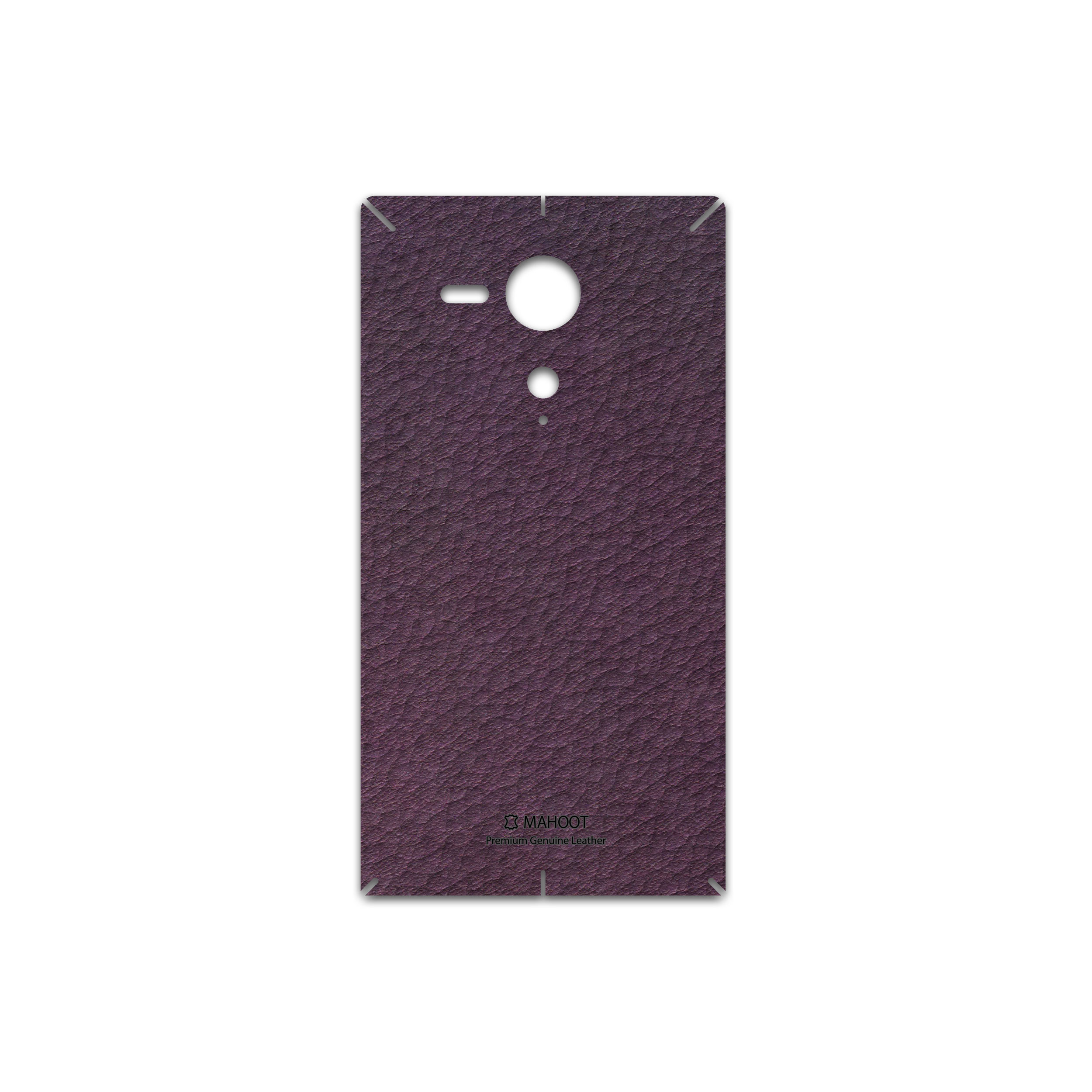 برچسب پوششی ماهوت مدل Purple-Leather مناسب برای گوشی موبایل سونی Xperia SP