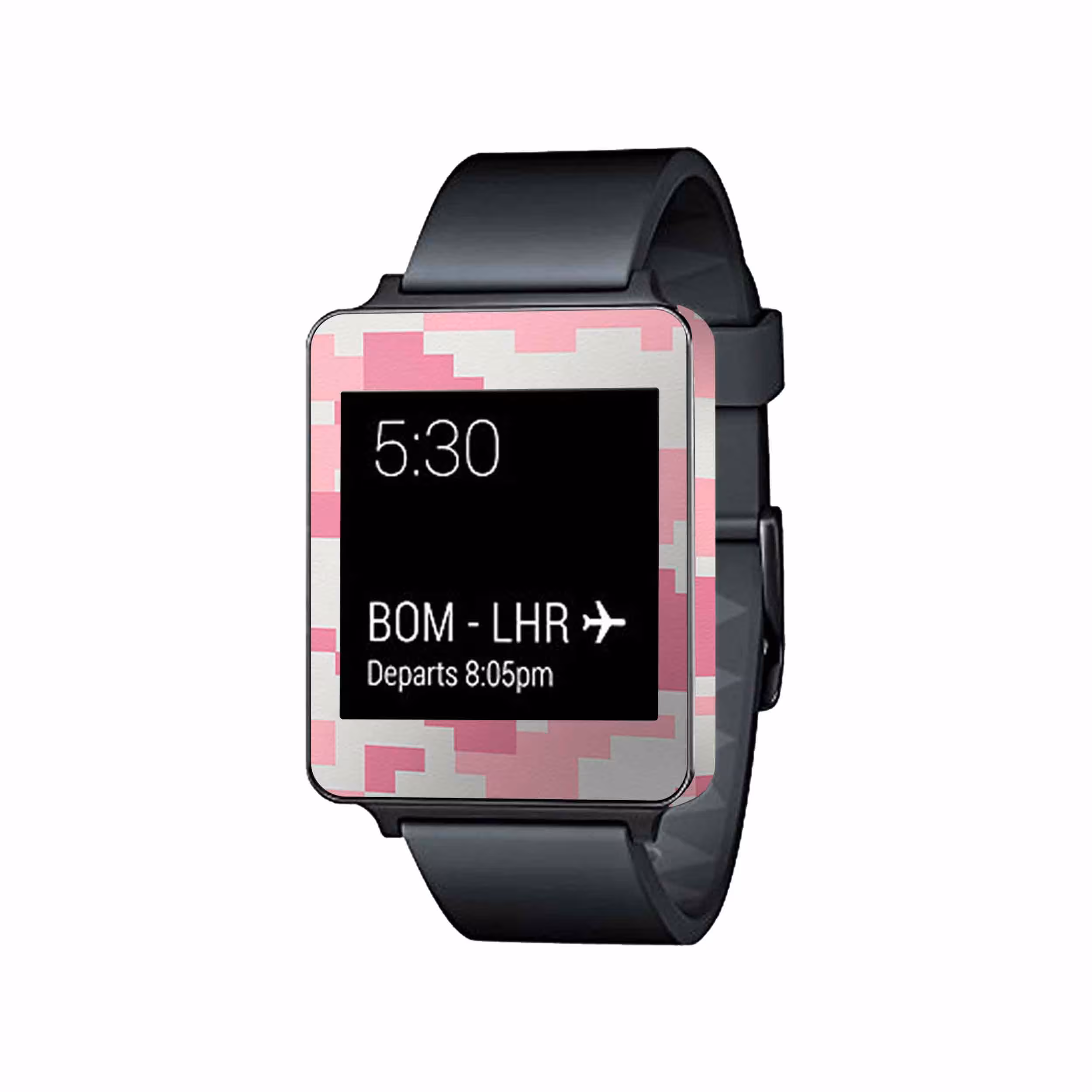 برچسب ماهوت طرح Army Pink pixel مناسب برای ساعت هوشمند ال جی G Watch