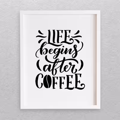 تابلو مدل نوشته انگلیسی طرح COFFEE کد 727