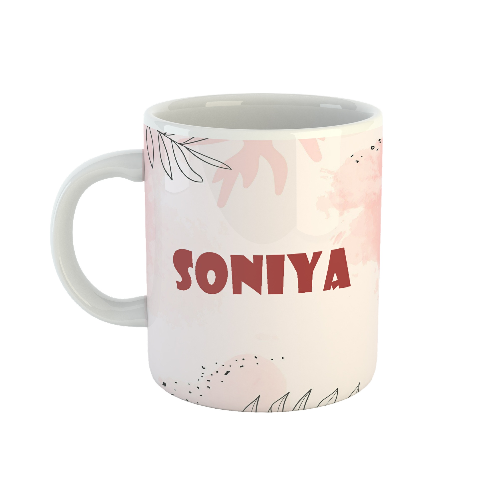 ماگ طرح اسم سونیا مدل برگ کد 378