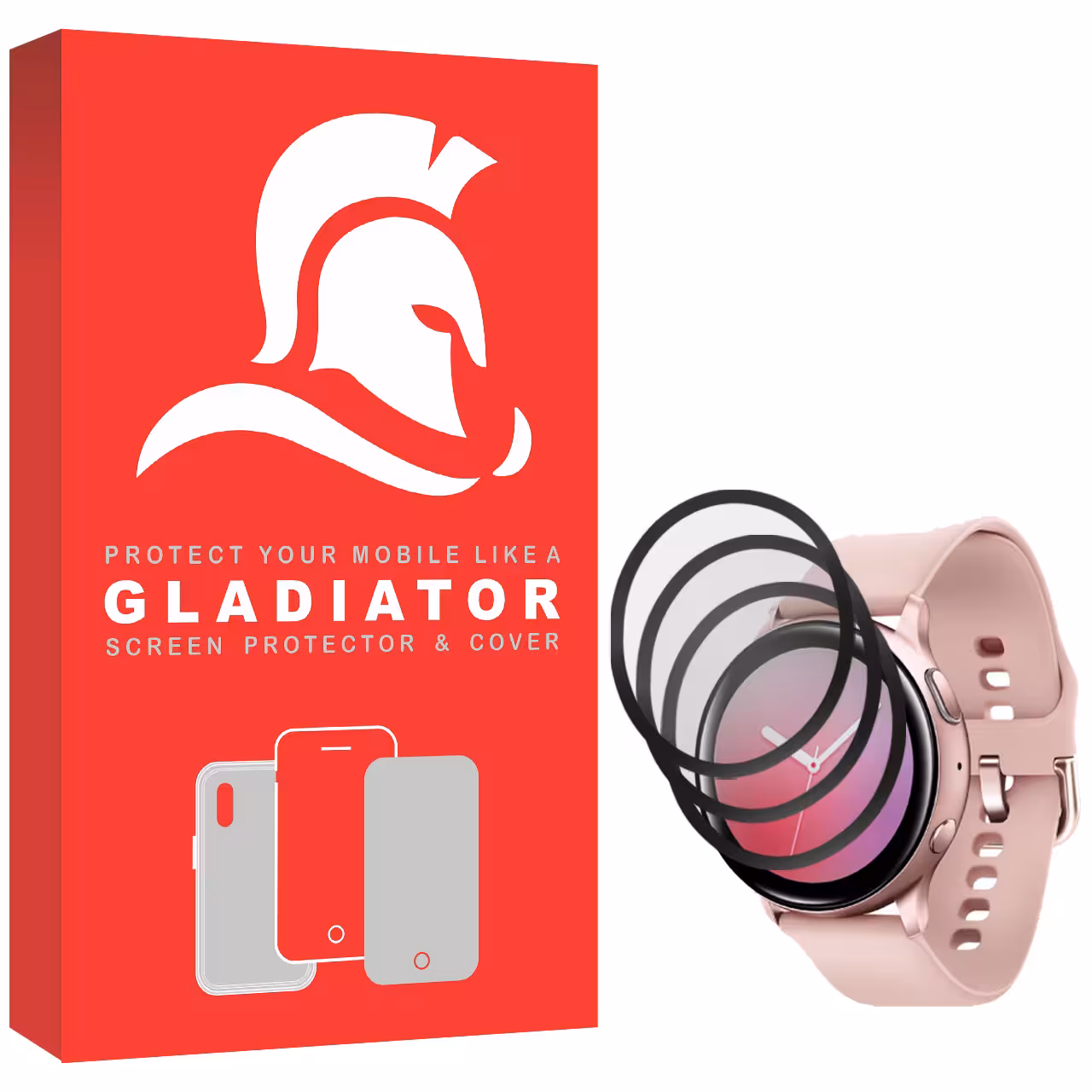 محافظ صفحه نمایش گلادیاتور مدل GWP3000 مناسب برای ساعت هوشمند سامسونگ Active 44mm بسته سه عددی
