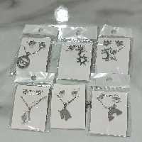 نیم ست استیل نقره ای ارسال رایگان 