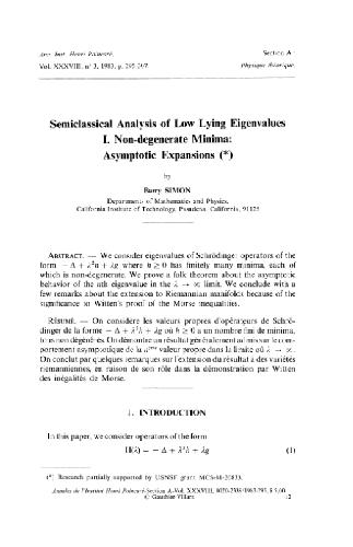 خرید و دانلود نسخه کامل کتاب Semiclassical analysis of low lying eigenvalues 1