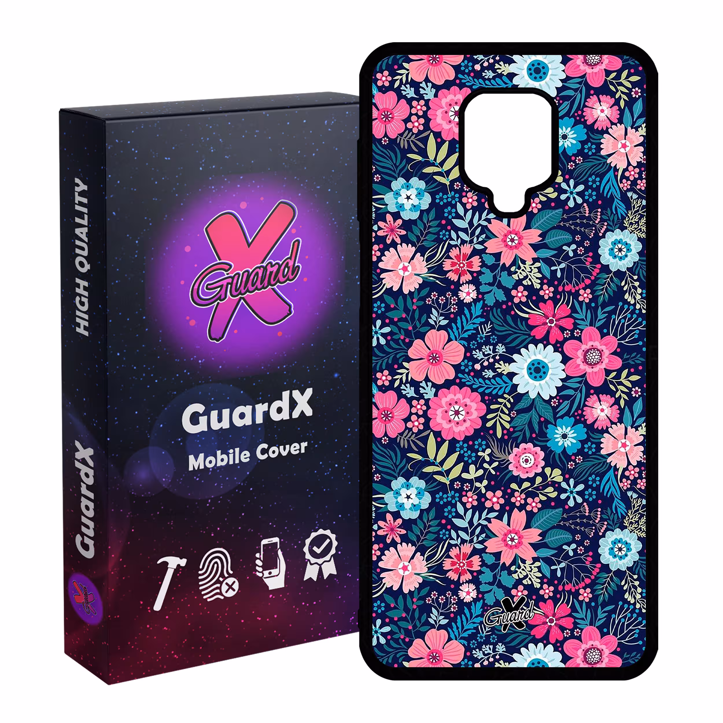 کاور گارد ایکس طرح Flower مدل Glass10210 مناسب برای گوشی موبایل شیائومی Redmi Note 9S / Note 9 Pro / Note 9 Pro Max
