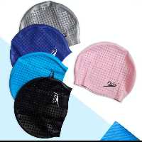 کلاه شنا پفکی اسپیدو 
آبی مشکی صورتی 