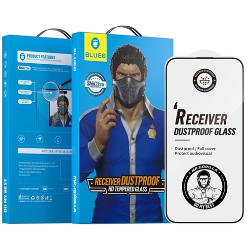 گلس برند BLUEO  مدل Large ARC Anti Dust Glass مناسب برای Apple iPhone 15 Pro Max