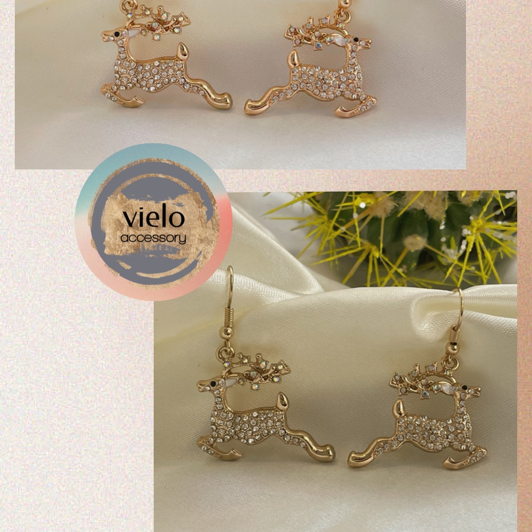 گوشواره طرح گوزن وارداتی