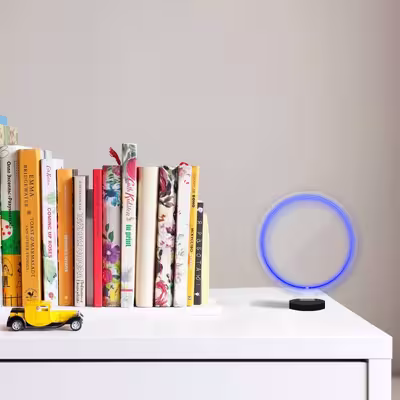 چراغ رومیزی ریموت دار مدل CIRCLE-GL_BL-GLASS