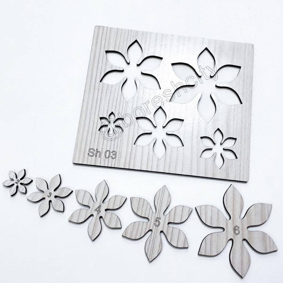 شابلون گل زنبق