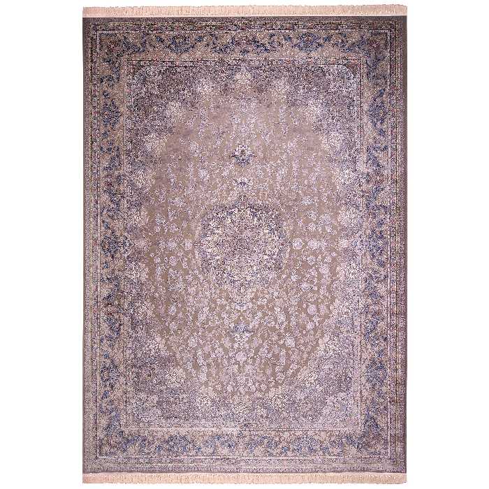 فرش ماشینی زمرد مشهد مدل 50001 زمینه بژ