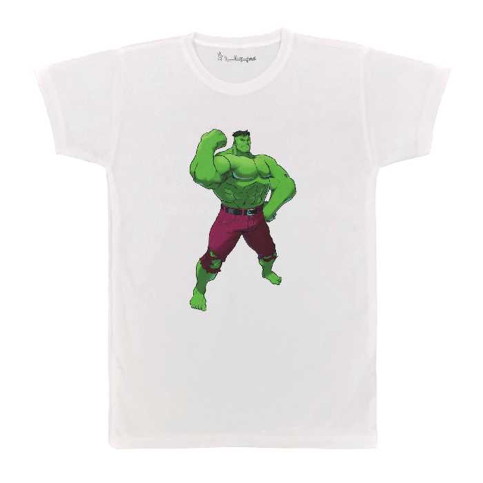 تی شرت آستین کوتاه بچگانه پرمانه طرح هالک کد pmt.7280