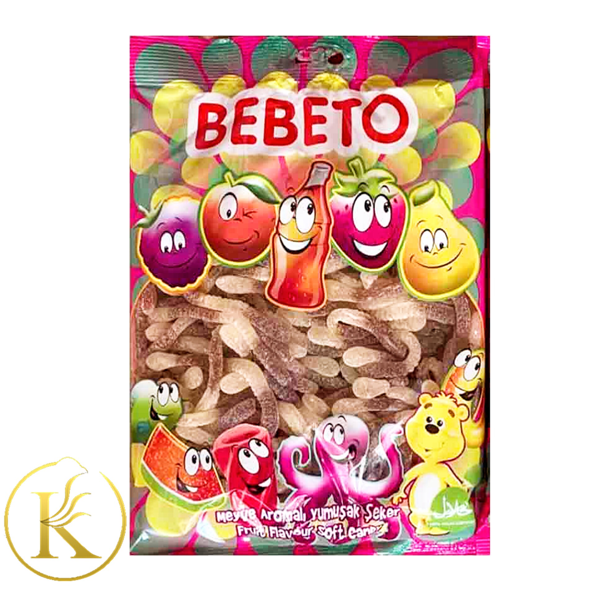 پاستیل کیلویی ببتو مدل نوشابه شکری ( یک کیلوگرم ) bebeto

