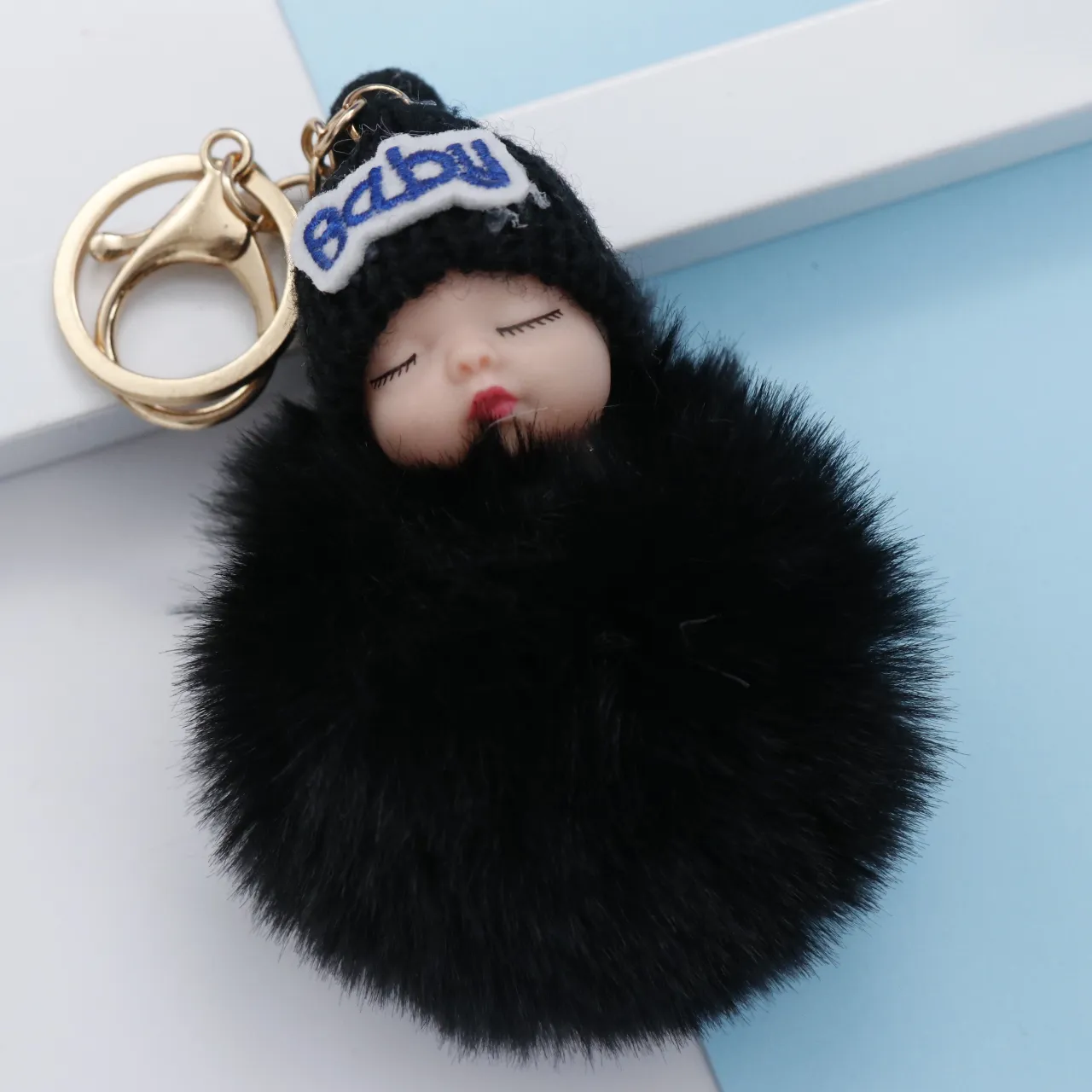 سرکلیدی خزی کودک مشکی 30874