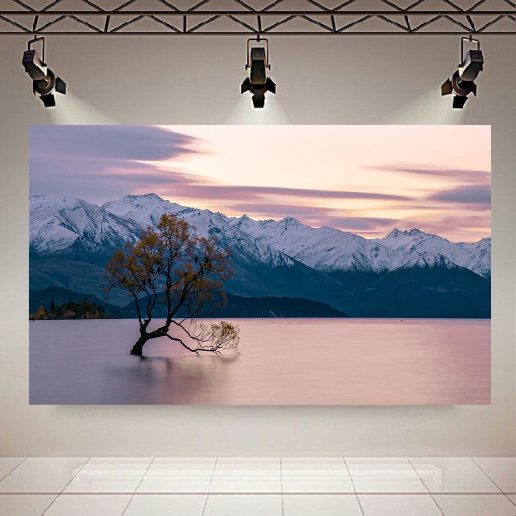 تابلو شاسی طرح طبیعت مدل کوه های برفی کد AR1540