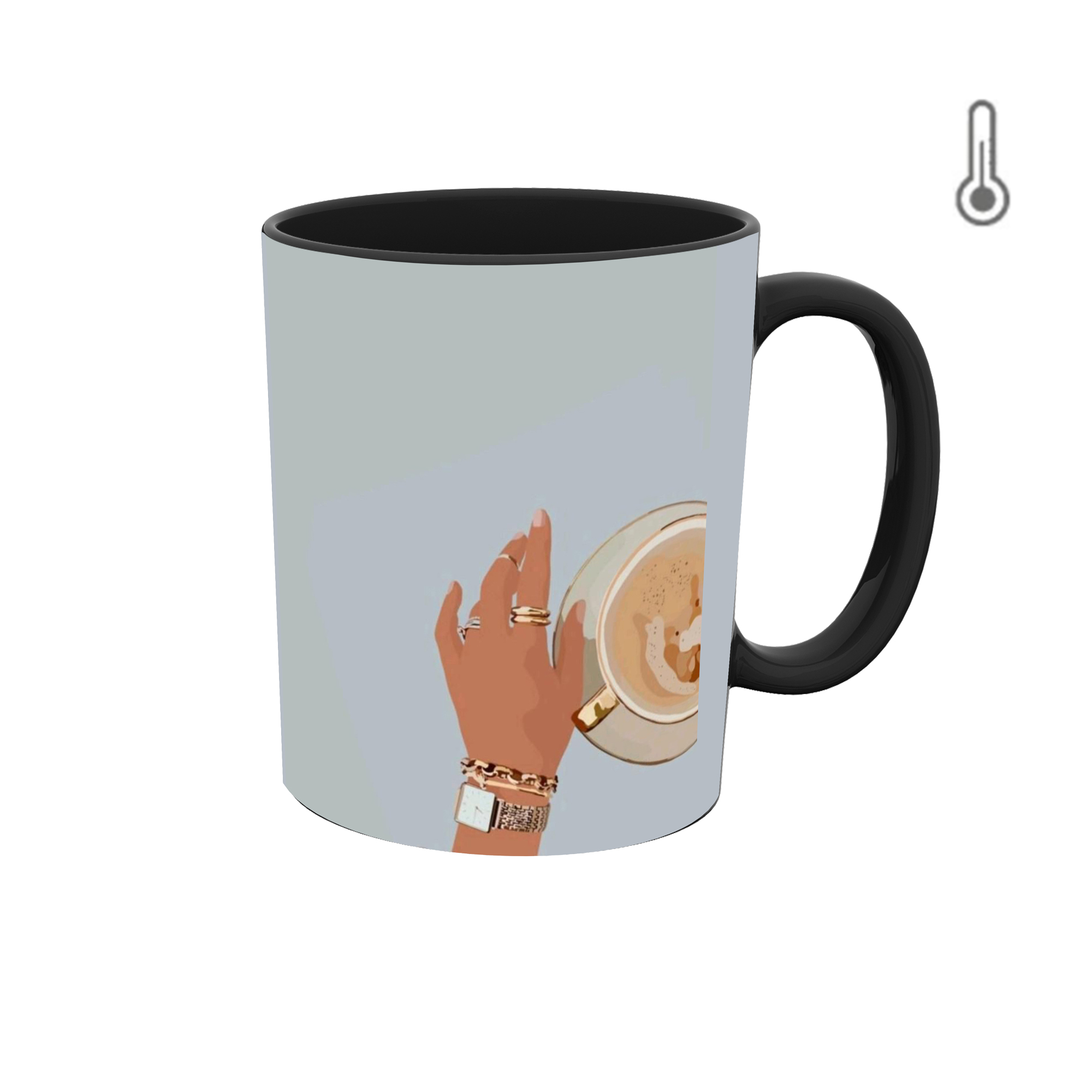 ماگ حرارتی طرح دخترونه کافی