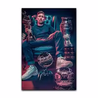تابلو شاسی گوفی مدل لیونل مسی بهترین بازیکن فوتبال بارسلونا Messi Barcelona Football کد BLNDOR45 | دنیای قاب