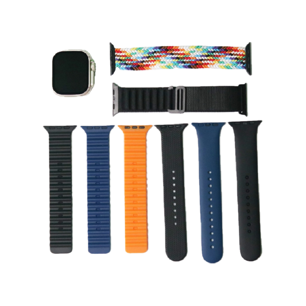 پک اقتصادی ساعت هوشمند M13 Ultra2 به همراه هندزفری بلوتوثی و هشت بند قابل تعویض