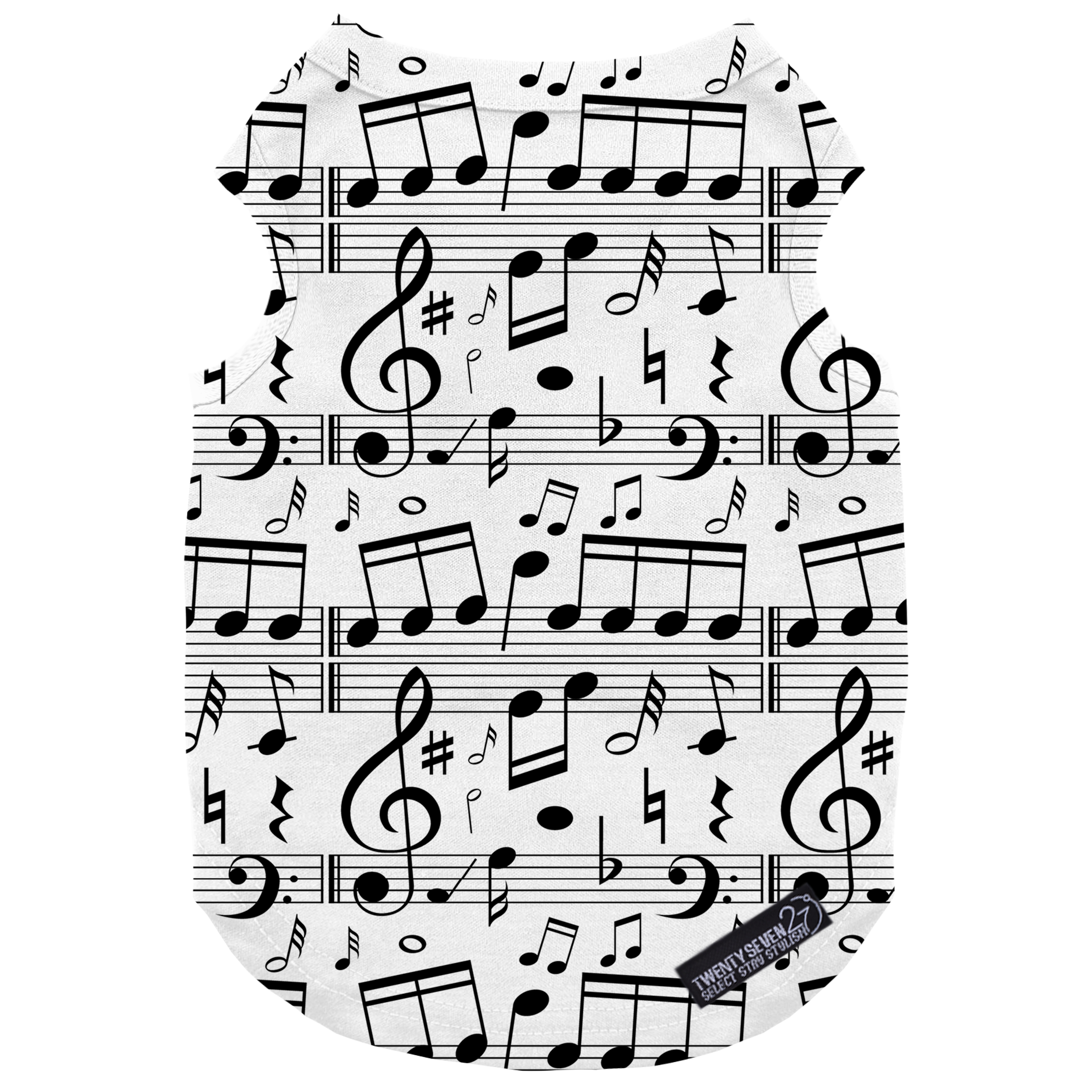 لباس سگ و گربه 27 طرح Music Notes کد MH841 سایز S