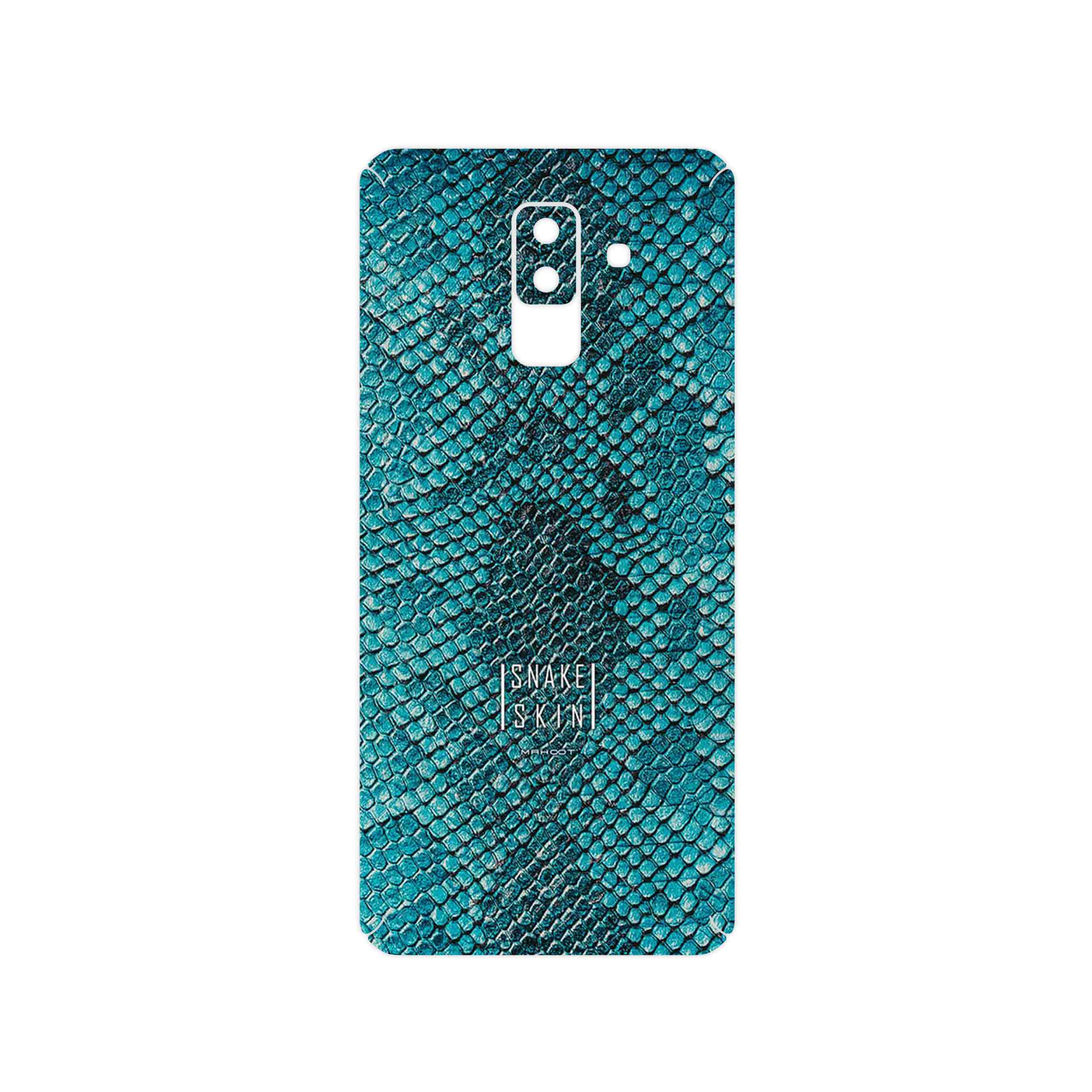 برچسب پوششی ماهوت مدل Blue Snake Skin مناسب برای گوشی موبایل سامسونگ Galaxy A6 Plus 2018
