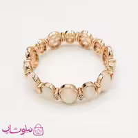 دستبند زنانه برند کلیو Clio مدل کشی رزگلد صدفی کد 434
