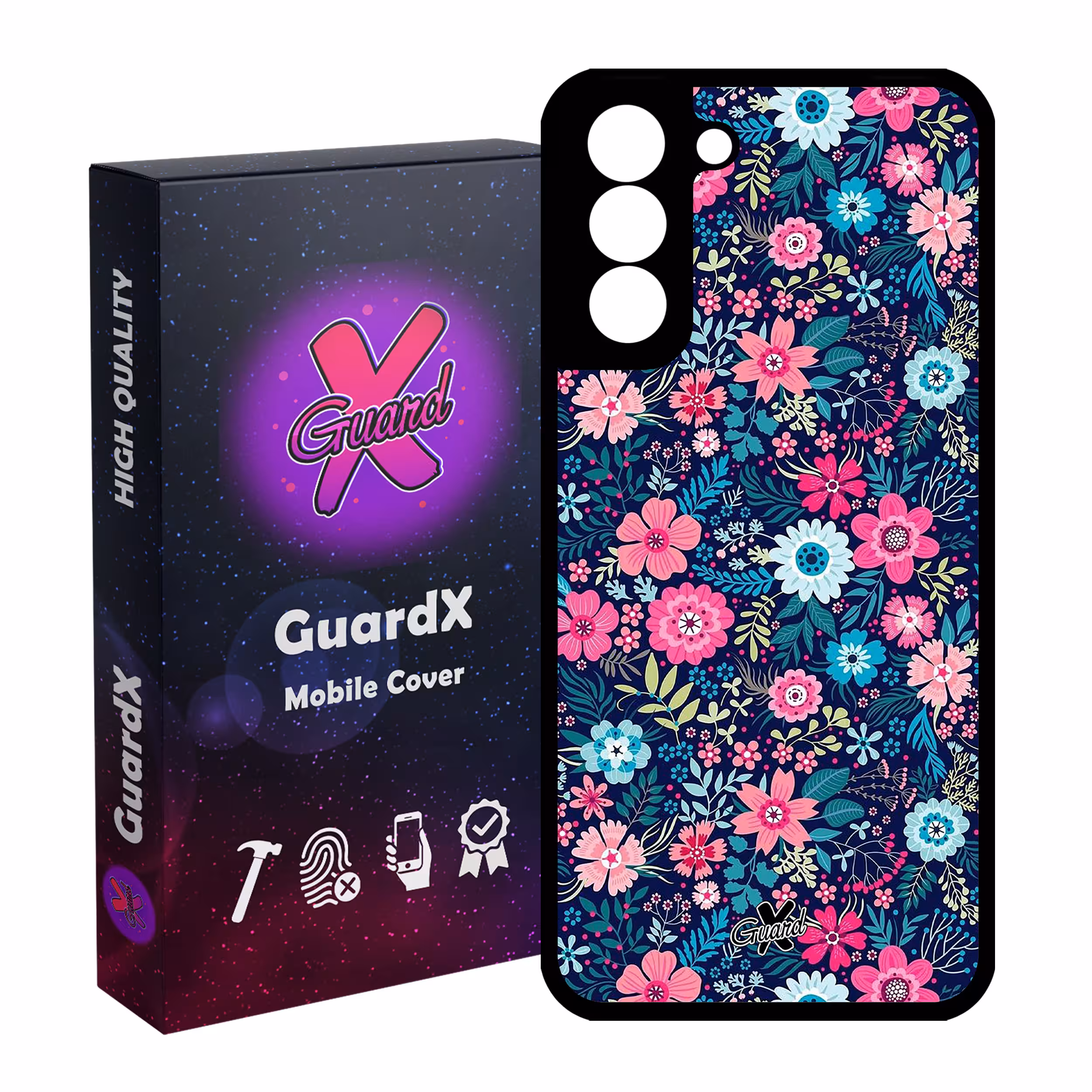 کاور گارد ایکس طرح Flower مدل Glass10210 مناسب برای گوشی موبایل سامسونگ Galaxy S21 FE