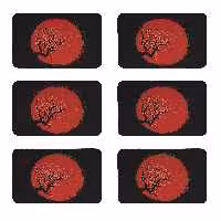 زیربشقابی طرح ماه قرمز کد 8394 مجموعه 6 عددی