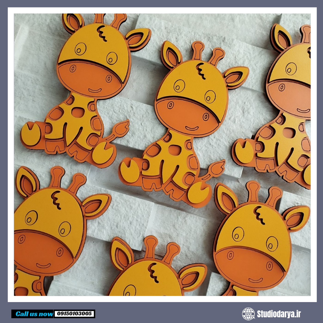 پک ابزار شمارشی طرح زرافه