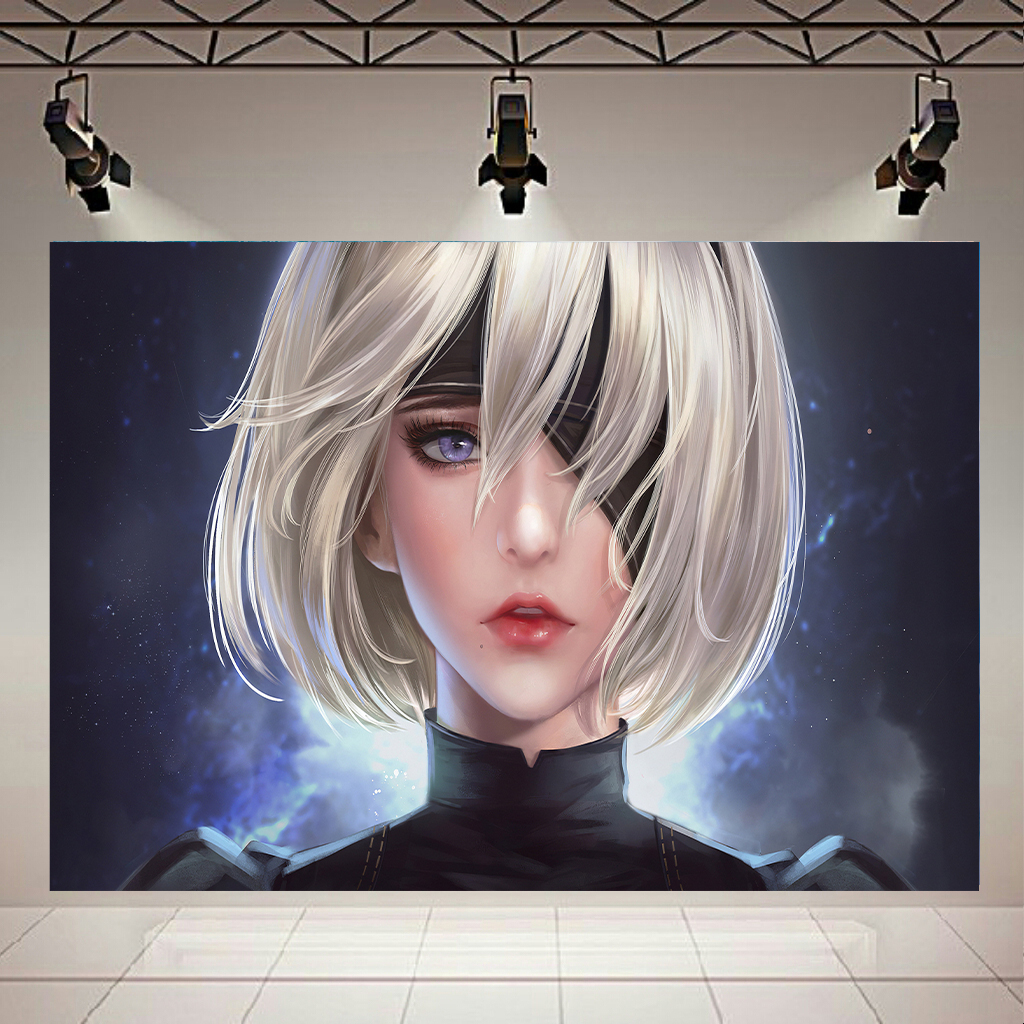 تابلو بوم طرح انیمه دختر مدل Nier Automata کد AR2373