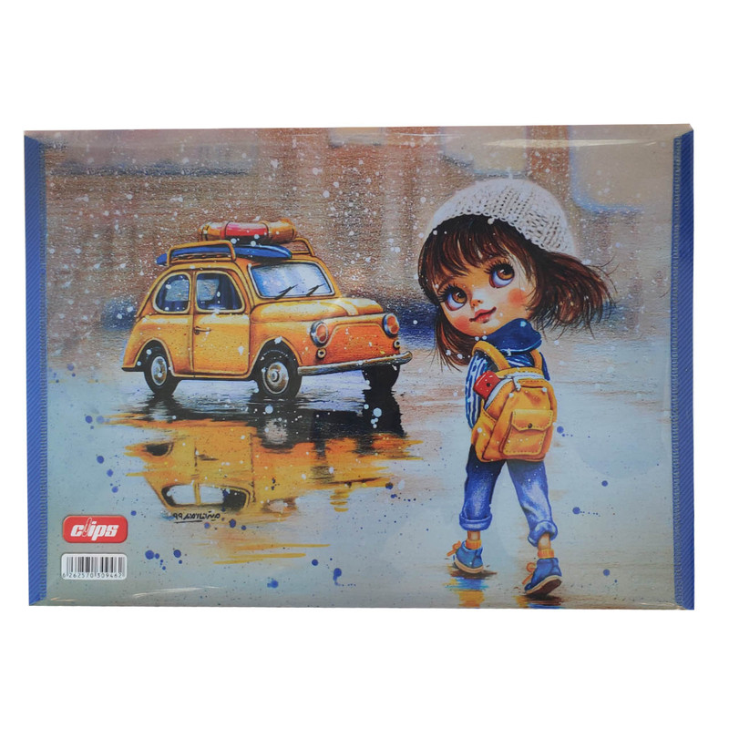 پوشه کلیپس مدل دکمه دار فانتزی طرح پاییز