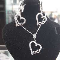 نیمست نقره رادیوم ، قلب بینهایت (عشق بینهایت) بسیار ، بسیار ، زیبا  ،  ی کار  خاص و جوان پسند