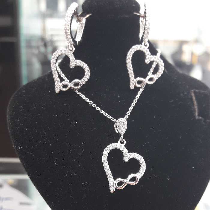 نیمست نقره رادیوم ، قلب بینهایت (عشق بینهایت) بسیار ، بسیار ، زیبا  ،  ی کار  خاص و جوان پسند