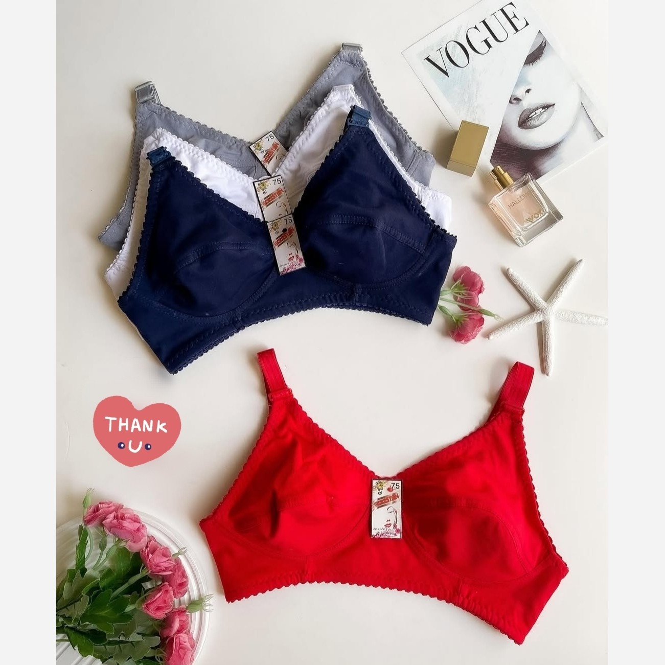 سوتین زنانه نخ پنبه ای بدون فنر و فنردار نرم و لطیف باکیفیت زیرقیمت بازار در گالری آنینازپوش 