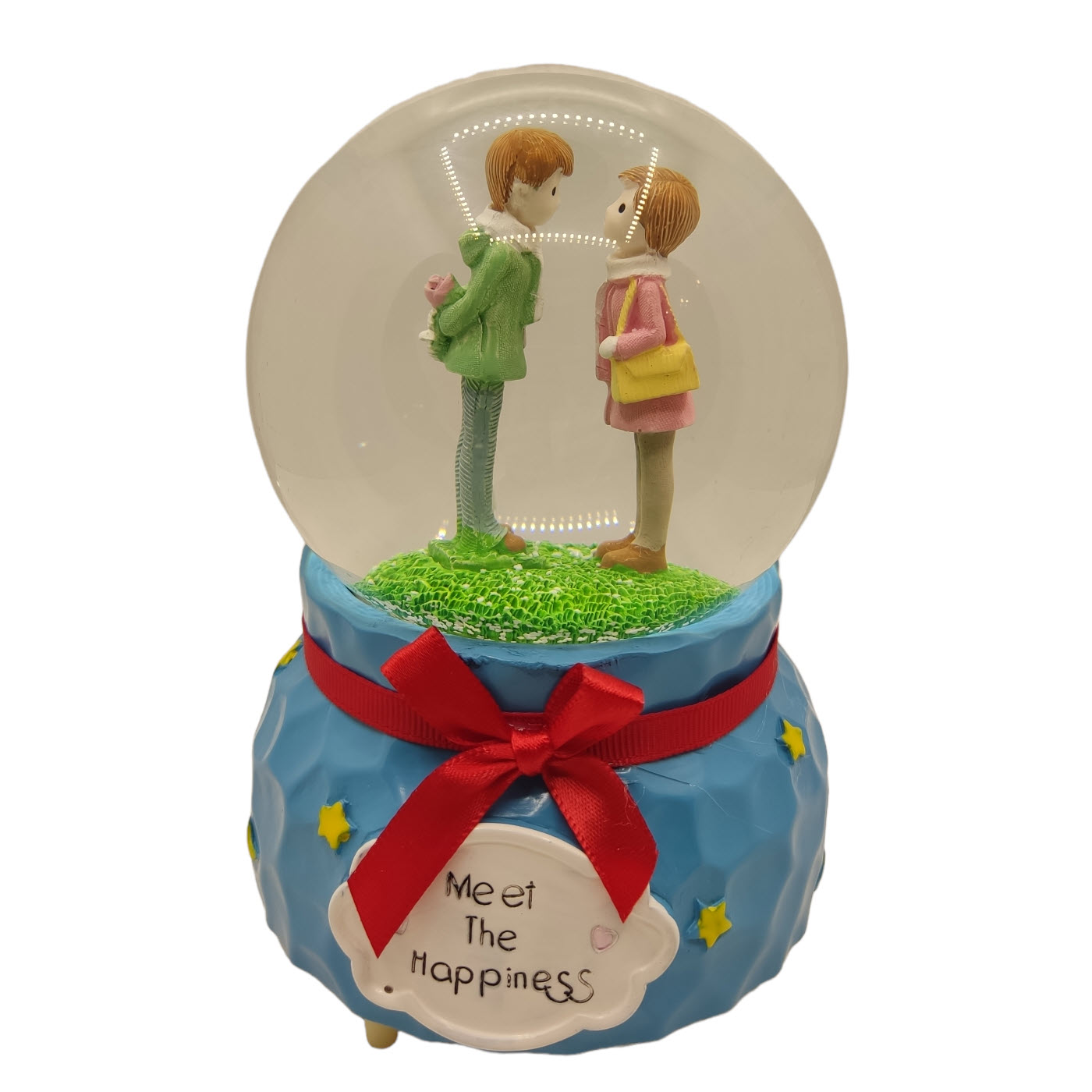 گوی موزیکال مدل پمپی طرح ملاقات عاشقانه