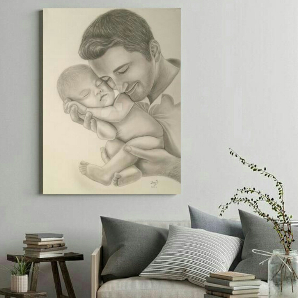 تابلو بوم مدل پدر و نوزاد کد AR9050
