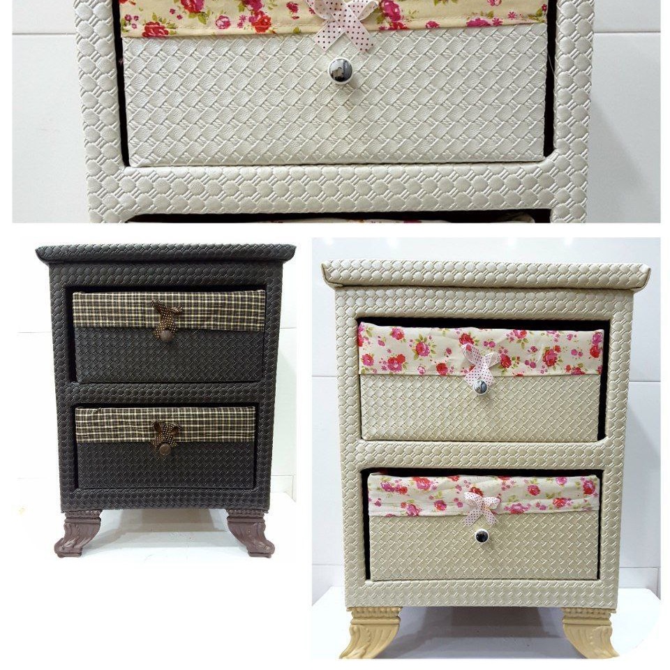 جا پیازی 2 طبقه چرمی در4 رنگ سفید کرم طوسی قهوه ای