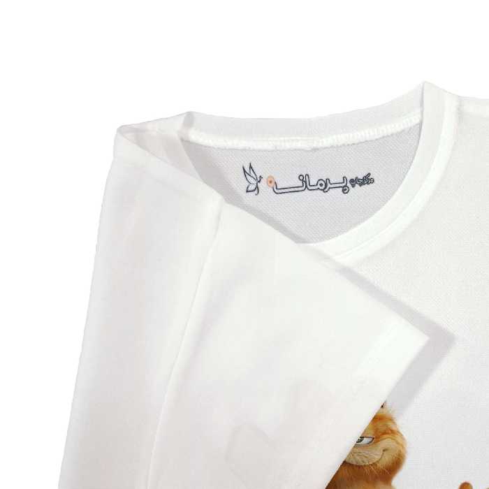 تی شرت آستین کوتاه بچگانه پرمانه طرح گارفیلد کد pmt.7697