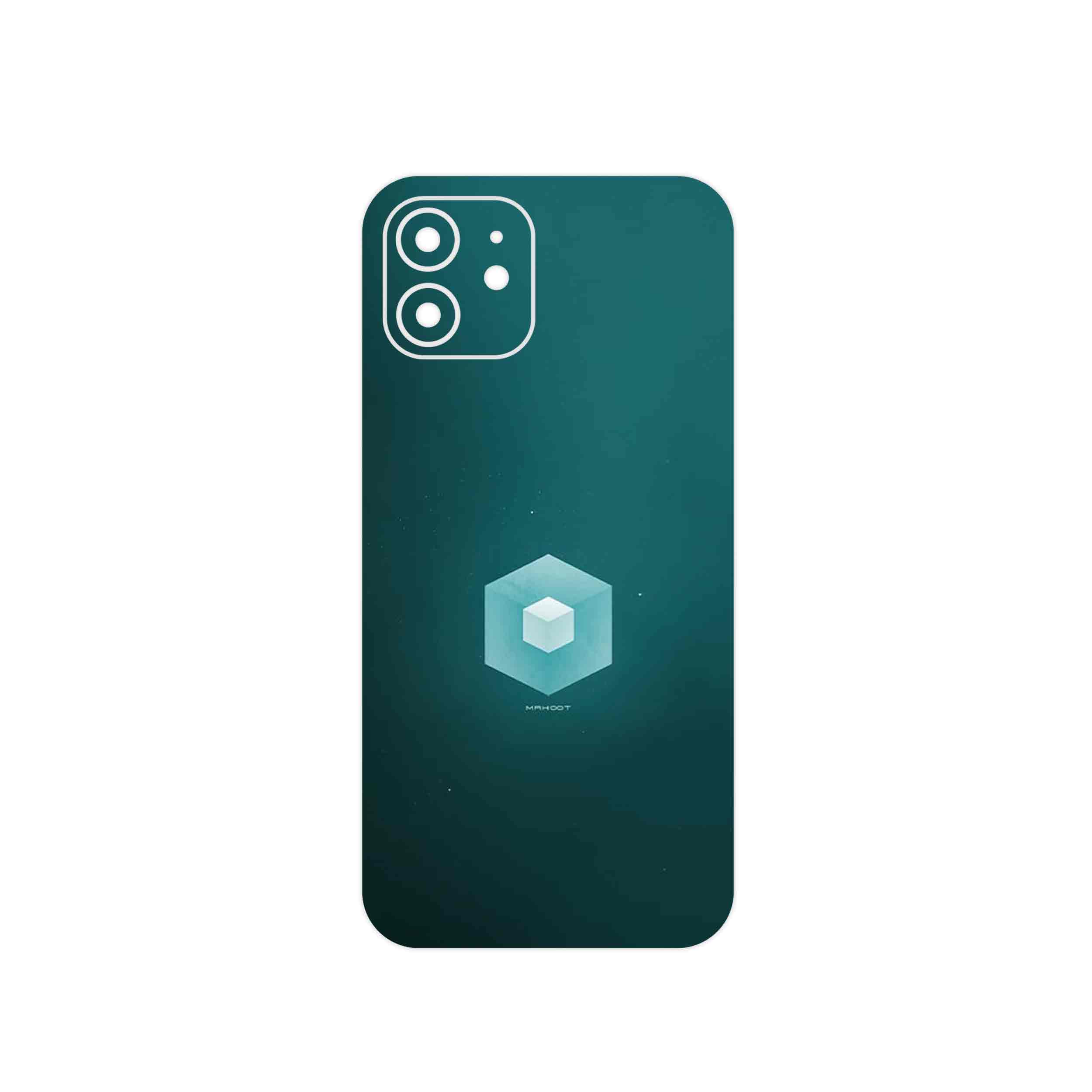 برچسب پوششی ماهوت مدل Minimal Cube icon مناسب برای گوشی موبایل اپل iPhone 12