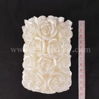 شمع گل رز متوسط چراغ دار