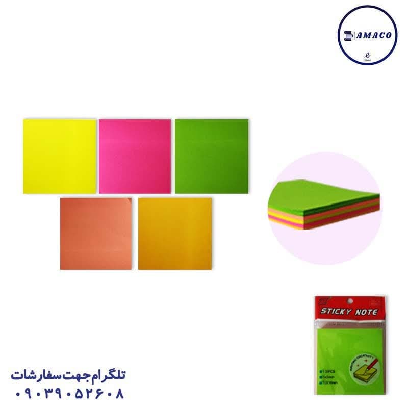 نوت 76*76 پنج رنگ فسفری