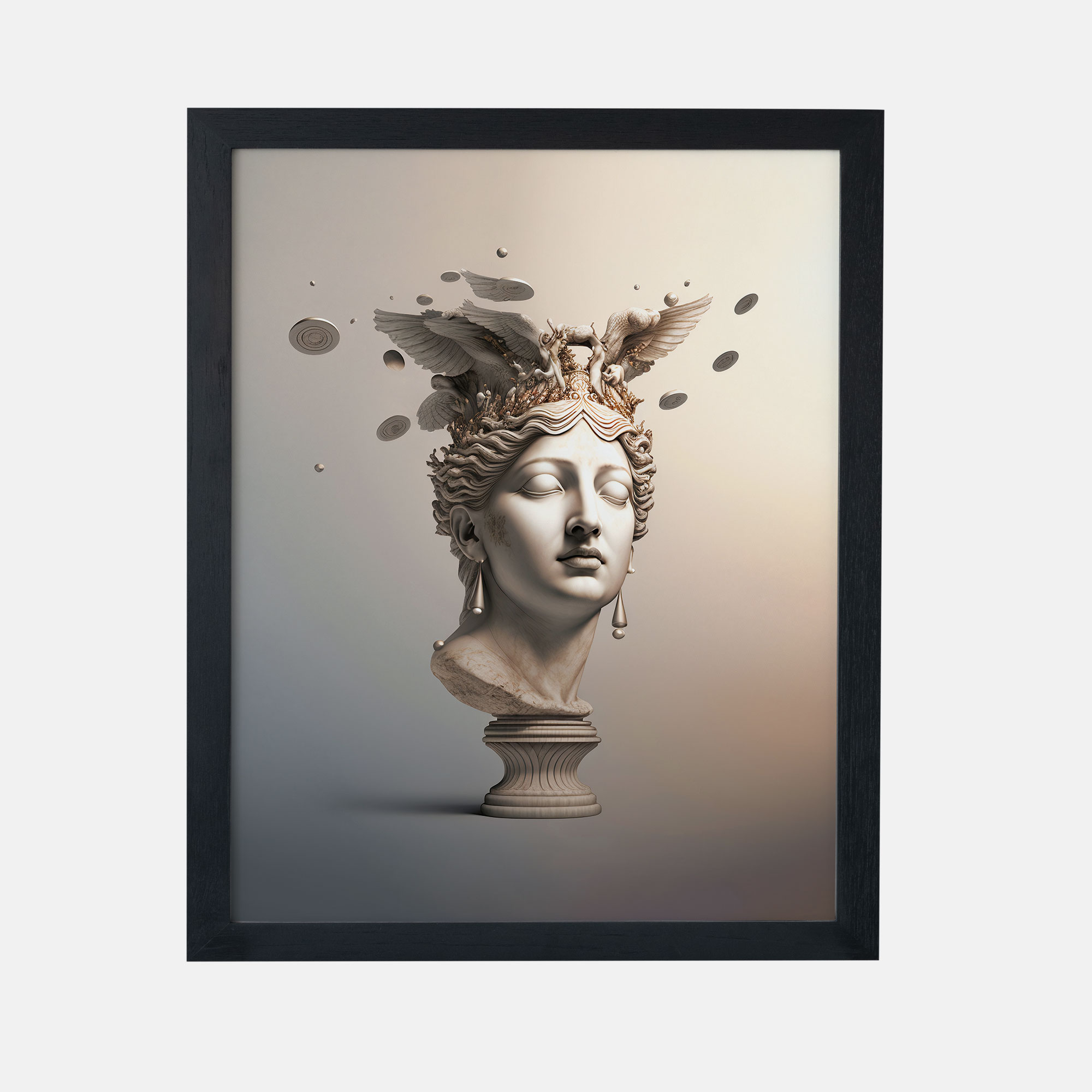 تابلو مدل دکوراتیو سبک مدرن طرح مجسمه کد 1000