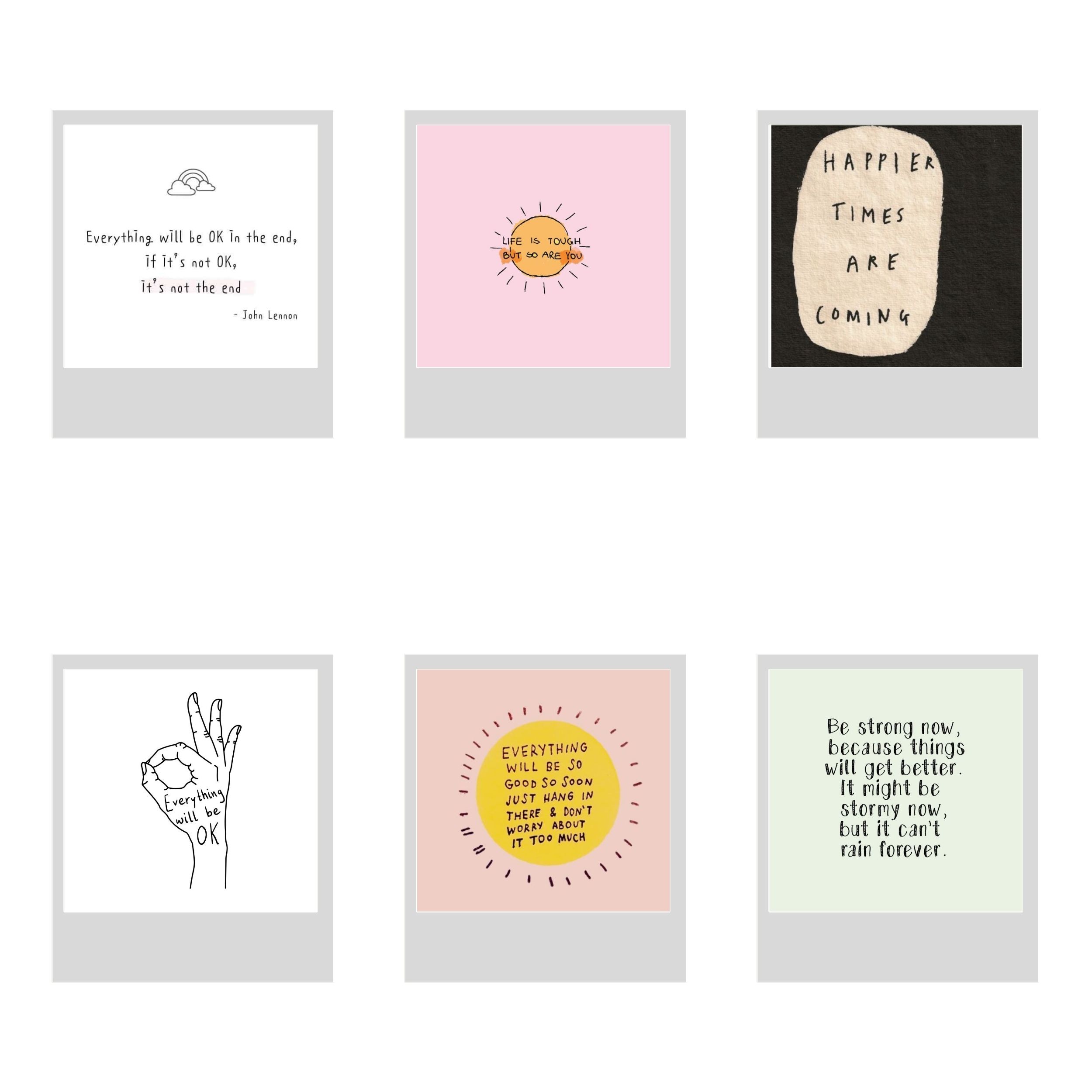 آویز تزیینی طرح انگیزشی همه چیز درست میشه مجموعه 6 عددی