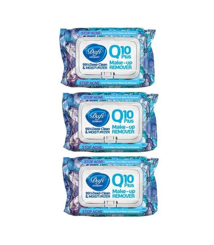 دستمال مرطوب دافی مدل Q10-STOP ACNE مجموعه 3 عددی