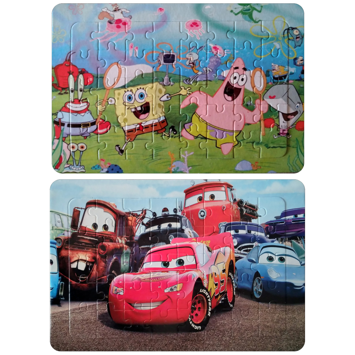 پازل 40 تکه طرح باب اسفنجی و مک کوئین مجموعه 2 عددی