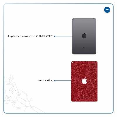 برچسب پوششی ماهوت مدل Red-Leather مناسب برای تبلت اپل iPad mini (GEN 5) 2019 A2125