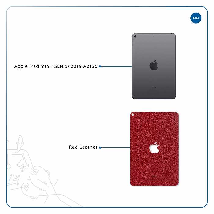 برچسب پوششی ماهوت مدل Red-Leather مناسب برای تبلت اپل iPad mini (GEN 5) 2019 A2125