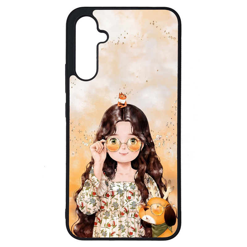 کاور طرح دختر کد G-214 مناسب برای گوشی موبایل سامسونگ Galaxy A34 / A34 5G | دیجی قاب دونی