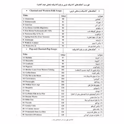 کتاب نود   پنج نوای ماندگار برای پیانو اثر محمد امیدوار تهرانی انتشارات نای و نی