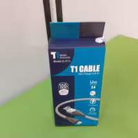 کابل شارژ میکرو (اندروید) برند تی وان T1... روکش کنفی فست شارژ