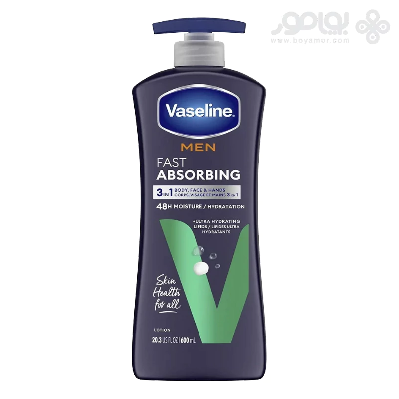 لوسیون بدن مردانه وازلین مدل FAST ABSORBING حجم 600 میل