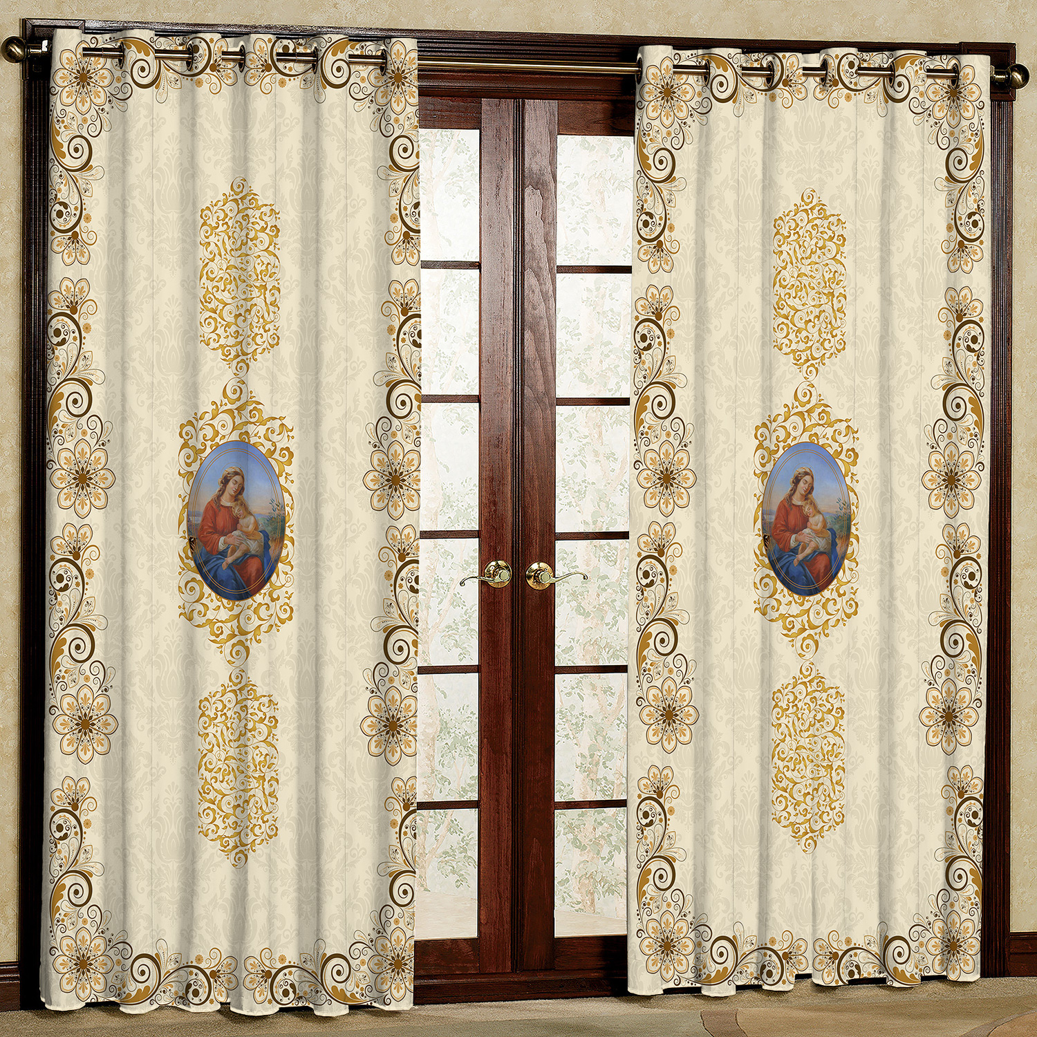 پرده مدل حاشیه ای هازان پانچی کد 1810 سایز 140x200 سانتی متر